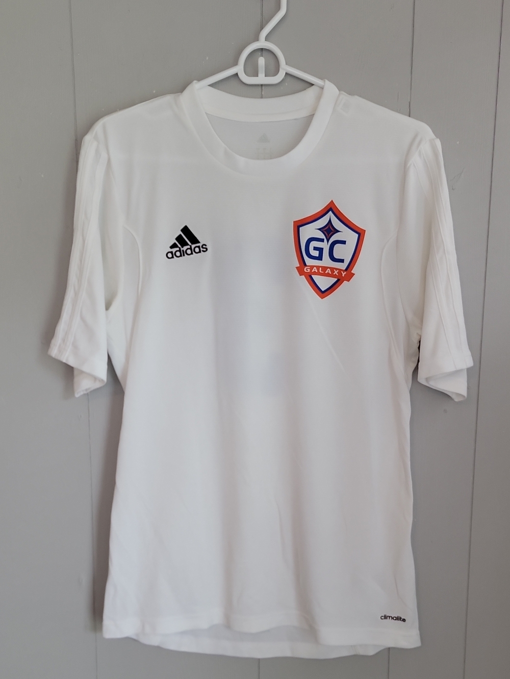 Adidas Men's Soccer Shirt Small White Short Sleeve